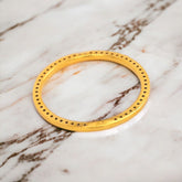 1.0 Carat PAVE Diamond Bezel 10k Yellow Gold FOR Rolex 34mm Date Oyster Air-King